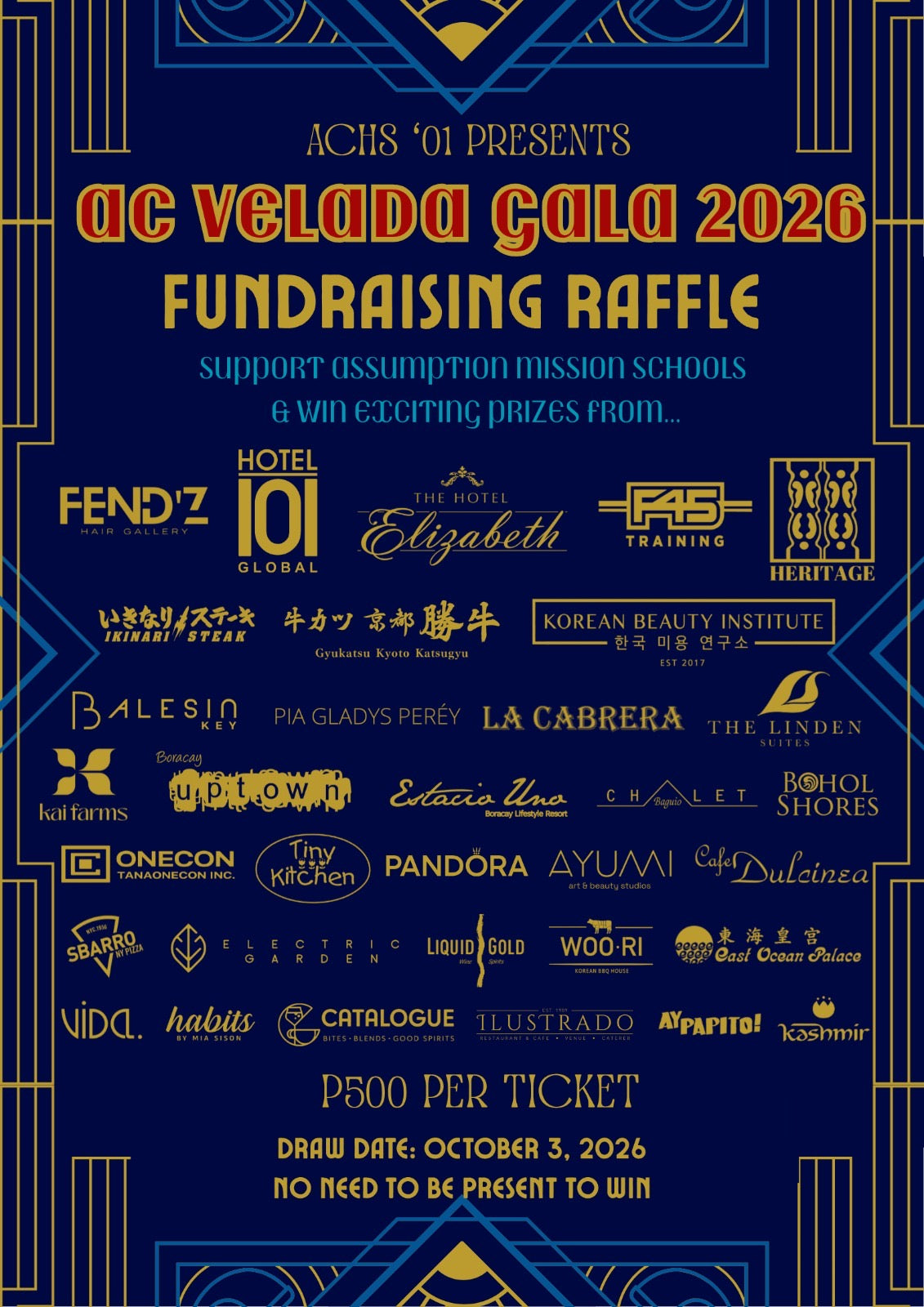 AC Velada Gala Raffle Ticket